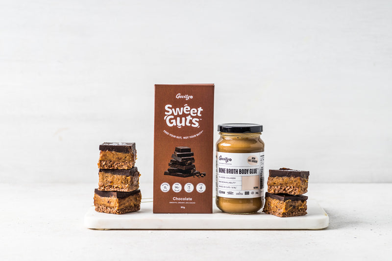 Sweet Guts Choc Caramel Slice