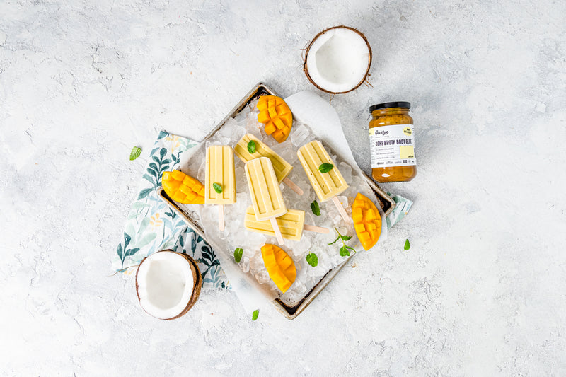 Banana Mango Brothsicles