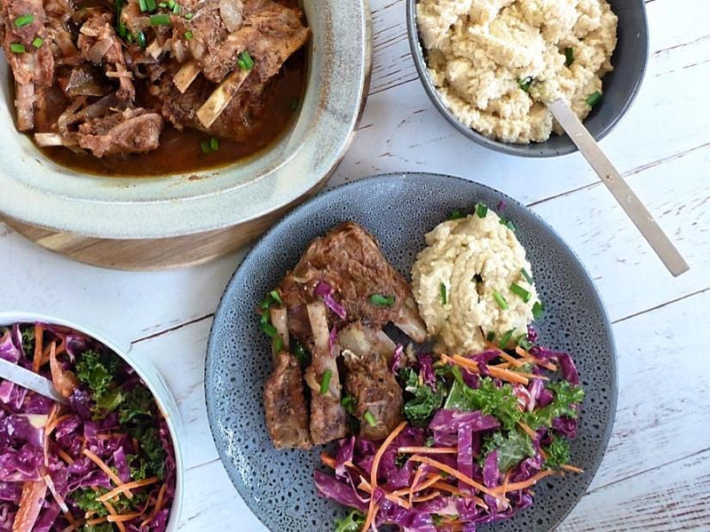 BBQ Pork Ribs With Slaw & Mash