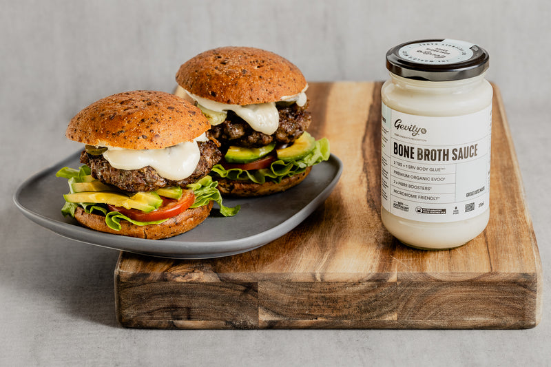 Broth Boosted Burgers