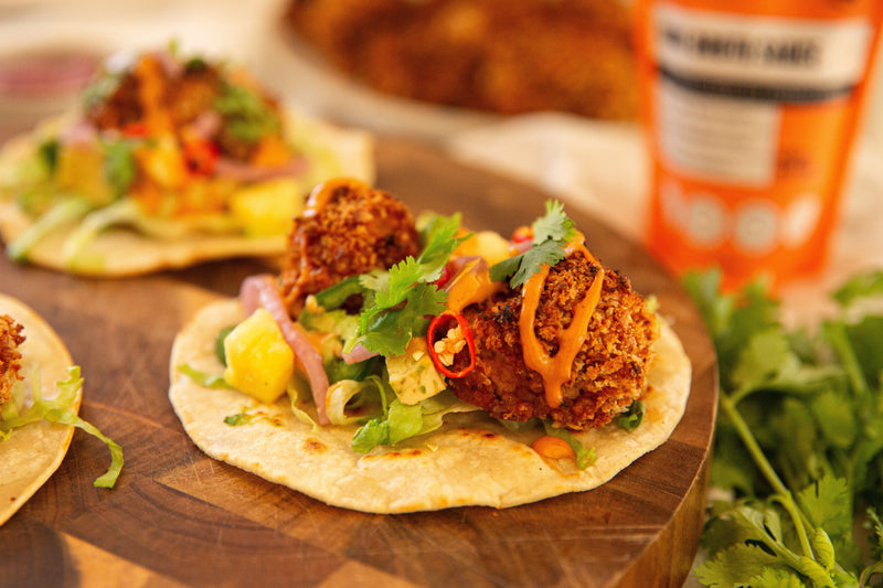 BBQ Buffalo Cauliflower Tacos