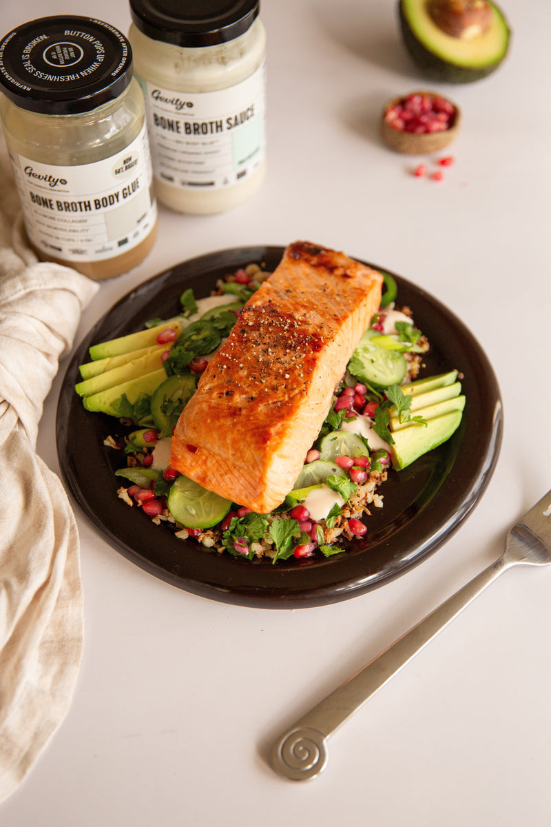 Caramelised Salmon with Spicy Cucumber Salad