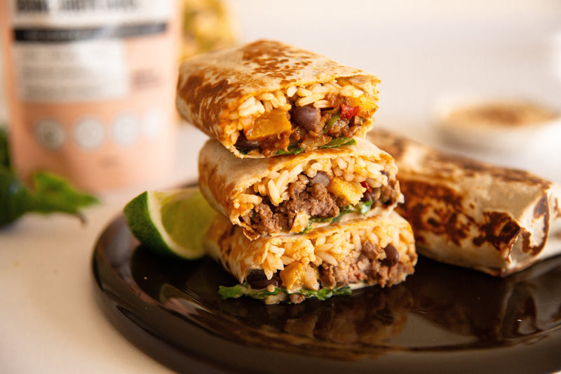 Spicy Pineapple Beef Burrito
