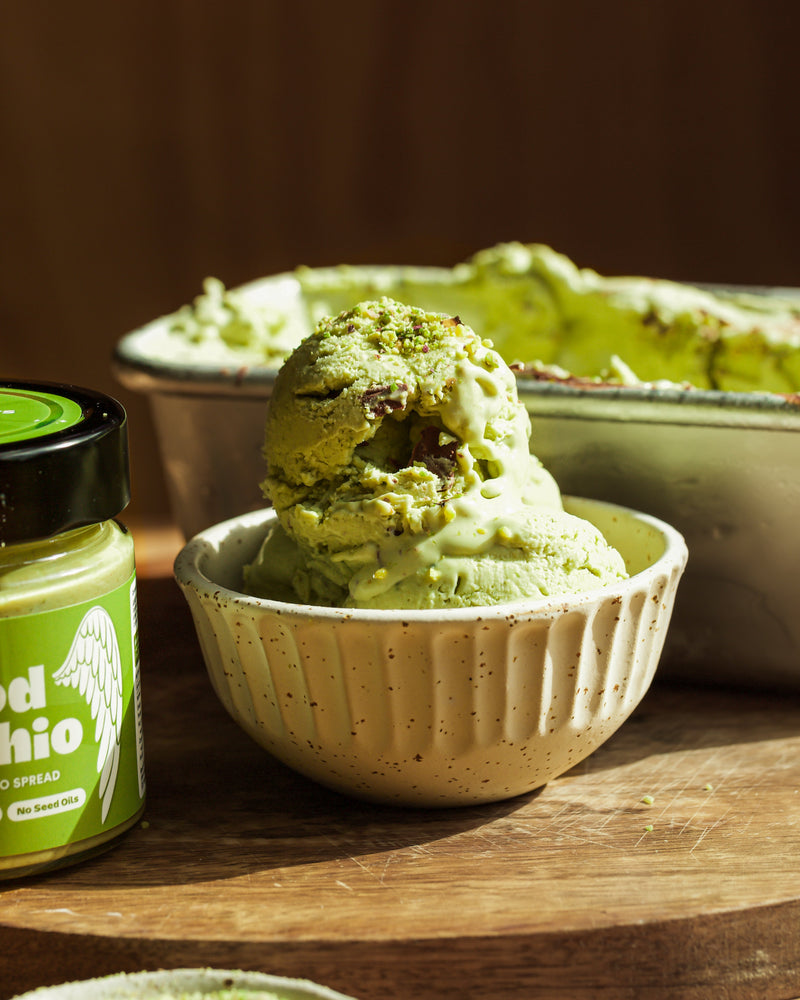 No Churn Honey Pistachio Ice Cream