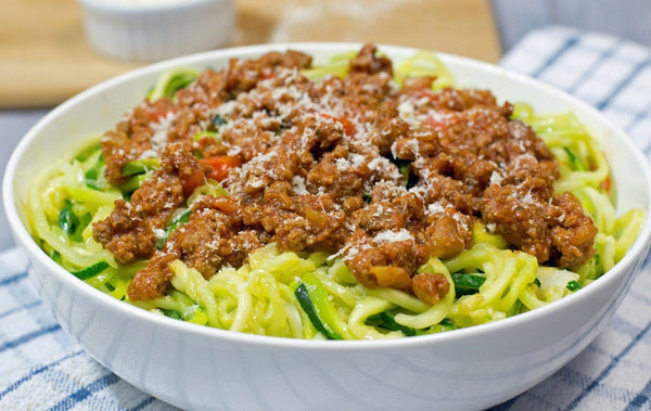 Pork Bolognese with Zoodles