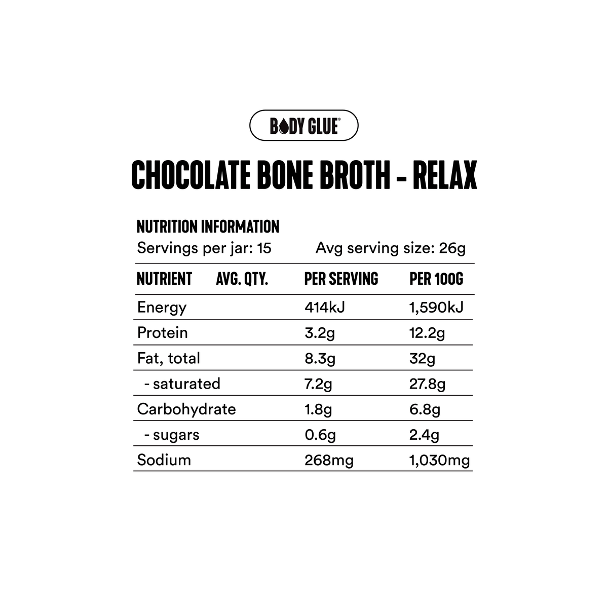 NEW! Chocolate Bone Broth - Relax