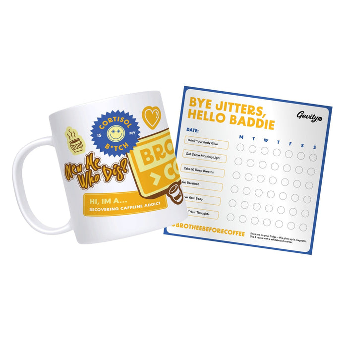 Brothee Before Coffee Challenge Pack - Mug + Habit Tracker